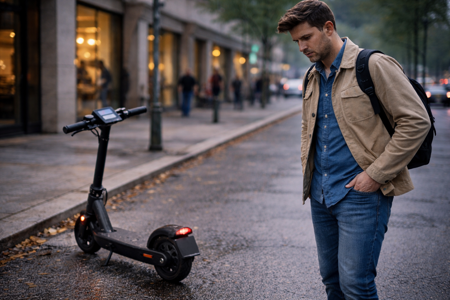 E-Scooter ohne Kennzeichen – Strafen und Risiko E-Scooter ohne Versicherungskennzeichen als Beispiel für Regelverstoß und mögliche Strafen im Straßenverkehr